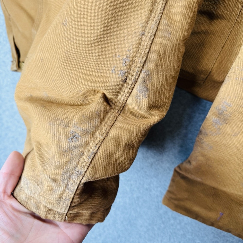 Vintage Carhartt X01 BRN Quilt Insulated Duck Coveralls Mens 42 Regular USA READ - Picture 12 of 16